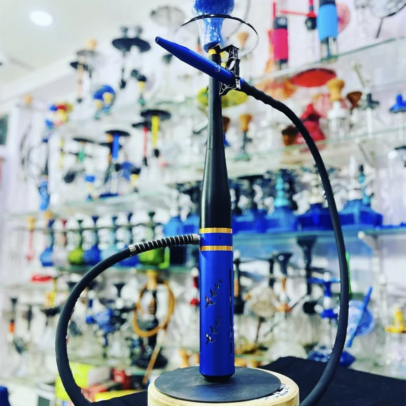 New Baseball Full Set Aluminum Alloy Hookah Smoking Pipe Large Size for Chicha Shisha Accessories for Paty/Club/Festival/Bar