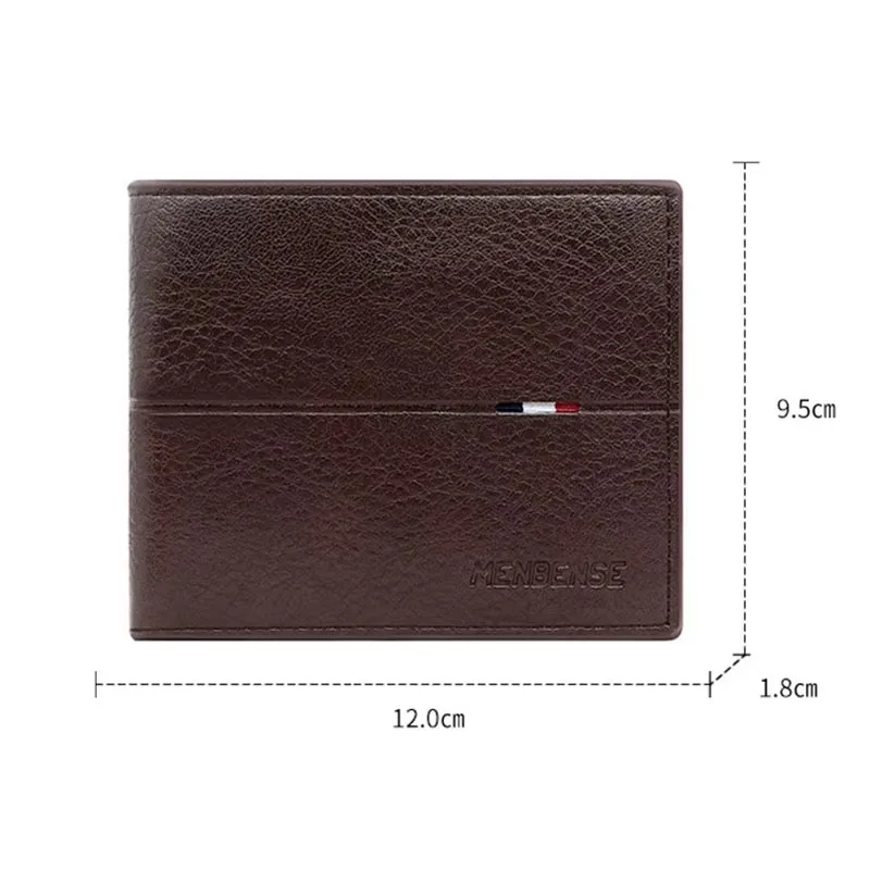 Name Engraving Short Men's Wallet High Quality Zipper Coin Pocket Credit Card Holder Simple Design Male Coin Purses view 3