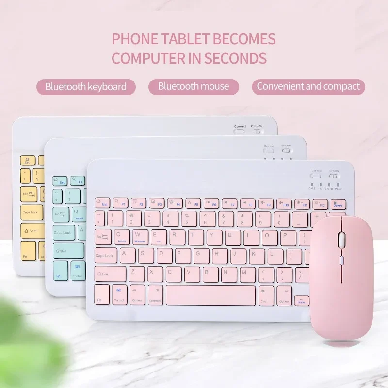 10inch Lightweight Mini Bluetooth Wireless Keyboard for iPad IOS Android Windows Huawei Xiaomi Tablet Rechargeable Keyboard