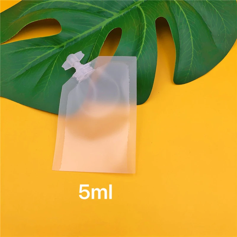 100pcs Sample Sachet Mini Spouted Pouch Frosted Transparent Empty Cosmetics Bottle Sealed Makeup Lotion Cream Sample Bag