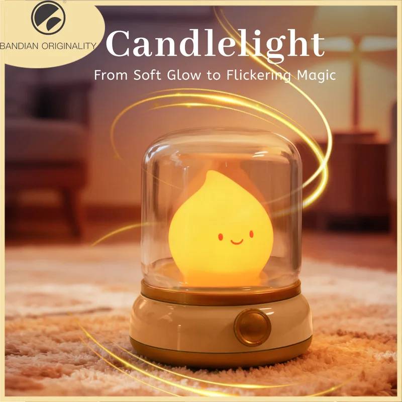 Мини-настольный светодиодный милый ночник, креативная USB перезаряжаемая портативная настольная лампа с героями мультфильмов для кофе-бара, домашнего декора, отеля, спальни