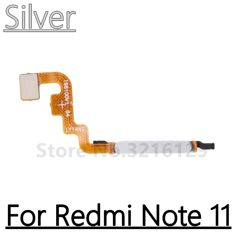 100% Original For Xiaomi Redmi Note 11 Pro 4G 5G Fingerprint Sensor Home Return Key Menu Button Flex Ribbon Cable