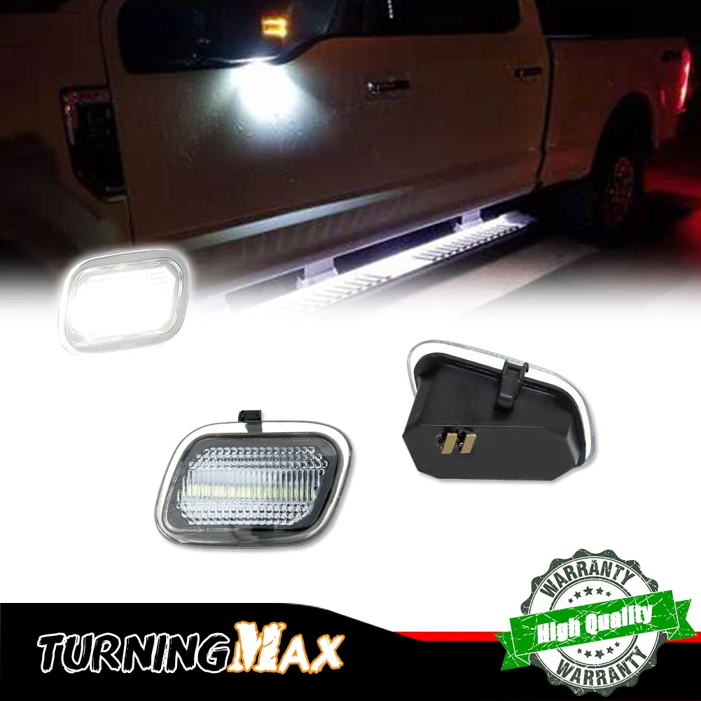 Canbus LED Under Side Rear View Mirror Puddle Lights For 2015-2022 Ford F150, For 2017-2022 Ford F-250 F-350 F-450 Super Duty