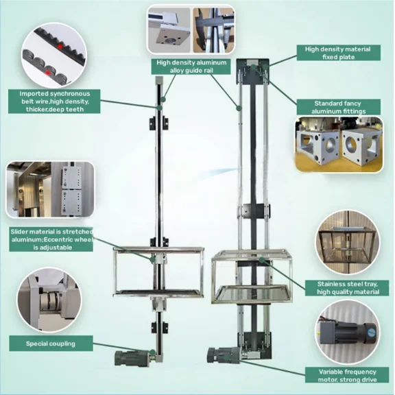 Opcja stalowej tacy kabiny Dumbwaiter ze stali nierdzewnej