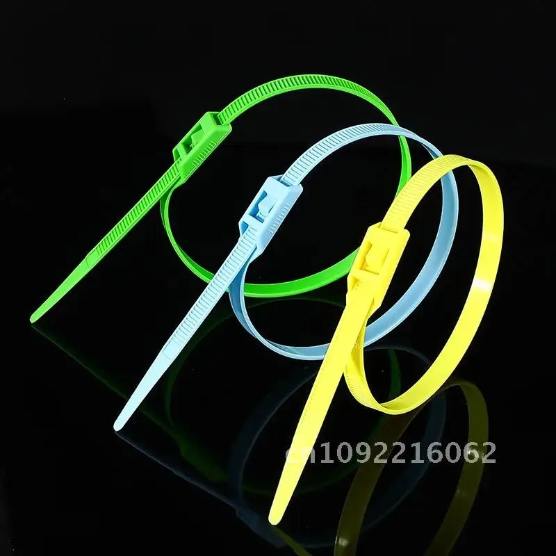 100 Pcs of Self-locking Plastic Nylon Nylon Color 8 * 350 Cable Tie Ring Fastening Cable paradise Tie Cable Tie Tie Children's