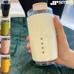 SMEG 휴대용 스테인리스 스틸 진공 누출 방지 음료 컵, 여행용 자동차 음료 컵, 240ml 커피 보온병, 240ml