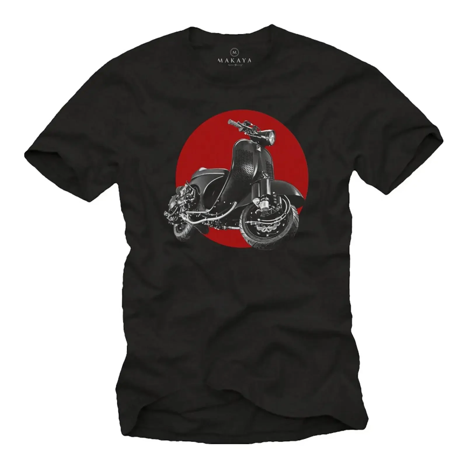 Men's black T shirt with print Tuning Scooter Conversion 50 125 GTS ET PX s vintage Washed Stretched fashion Unisex graphic