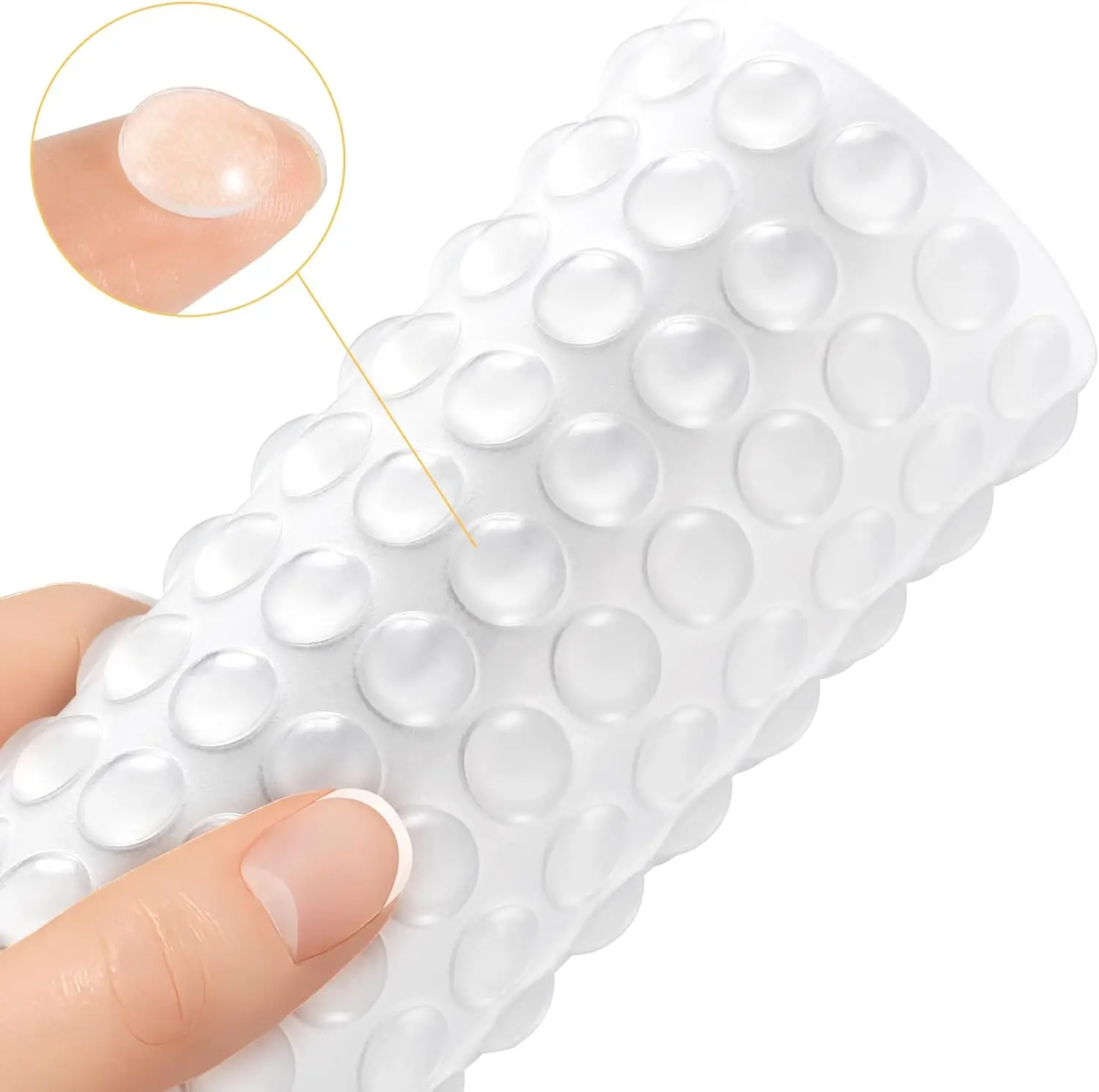 100Pcs Clear Rubber Feet Pads for Cabinet Door Cupboard Furniture Laptop Self-Adhesive Round Silicone Bumpers Stopper Dots