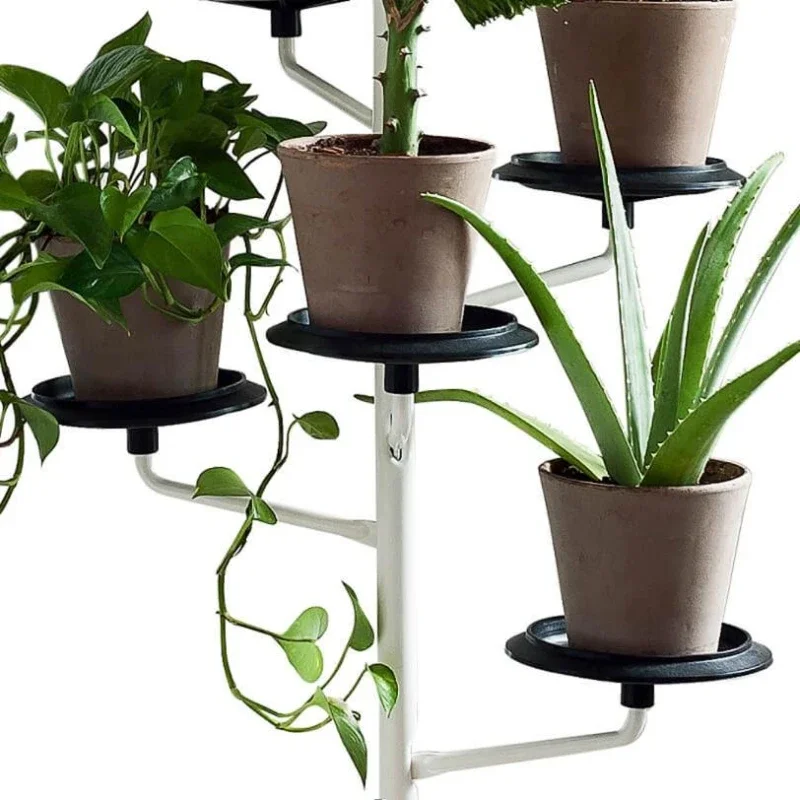 Simple stepped flower stand, living room balcony umbrella stand, succulent green dill stand, wrought iron umbrella hook stand