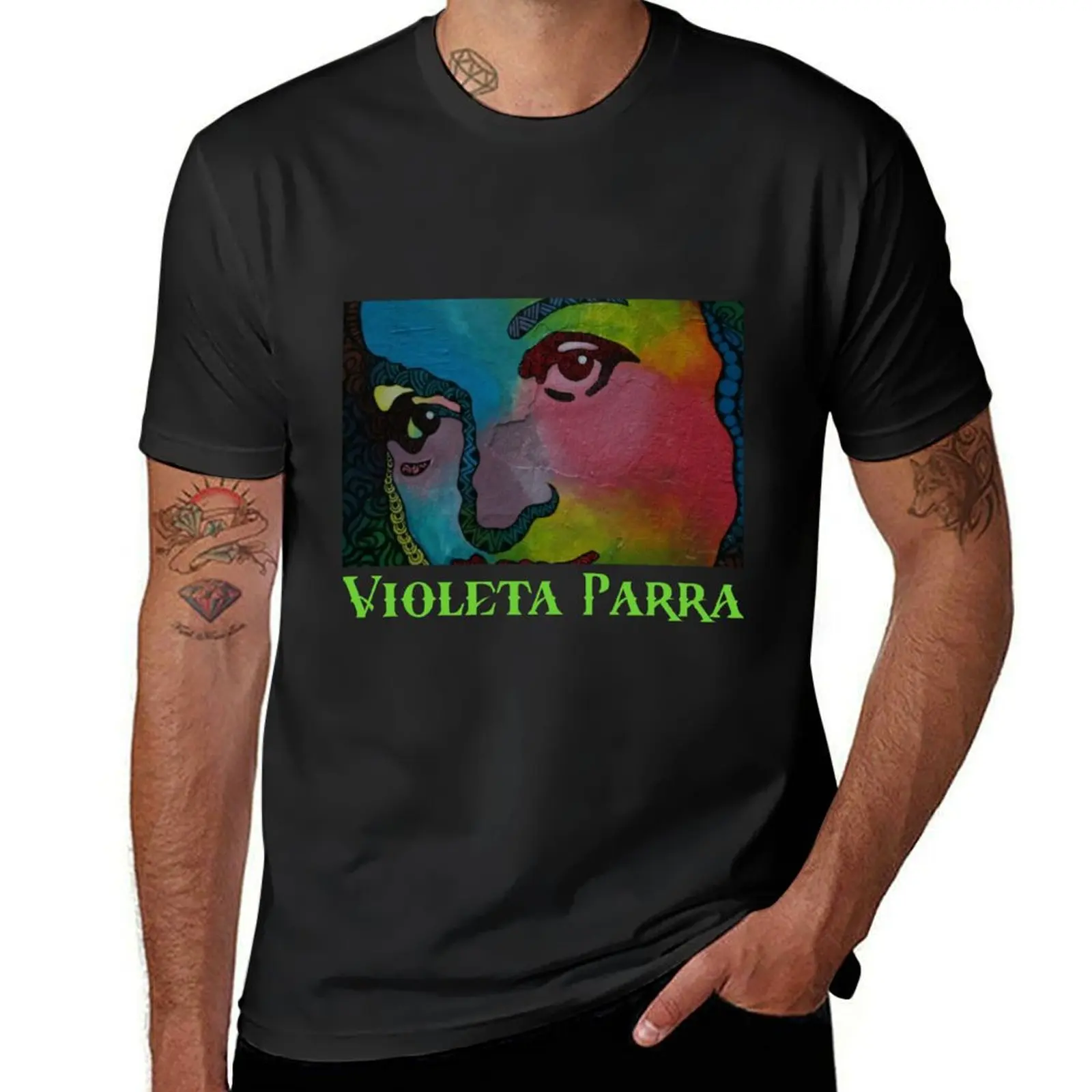 Violeta Parra mural T-Shirt plus sizes quick drying hippie clothes kawaii clothes oversized t shirt men