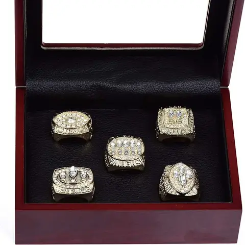 Men's Championship Ring San Francisco 49Ers Rugby Team 1981 1984 1988 1989 1994 Style Rings Jewelry Accessories from China