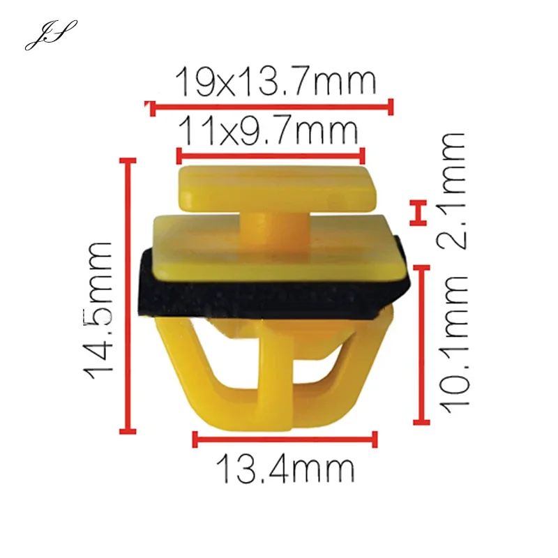 25Pc Exterior Sill Body Side Moulding Retainer Clips For Hyundai 87758-35000 For Auveco #21064 Auto Rivet Retainer Fastener Clip