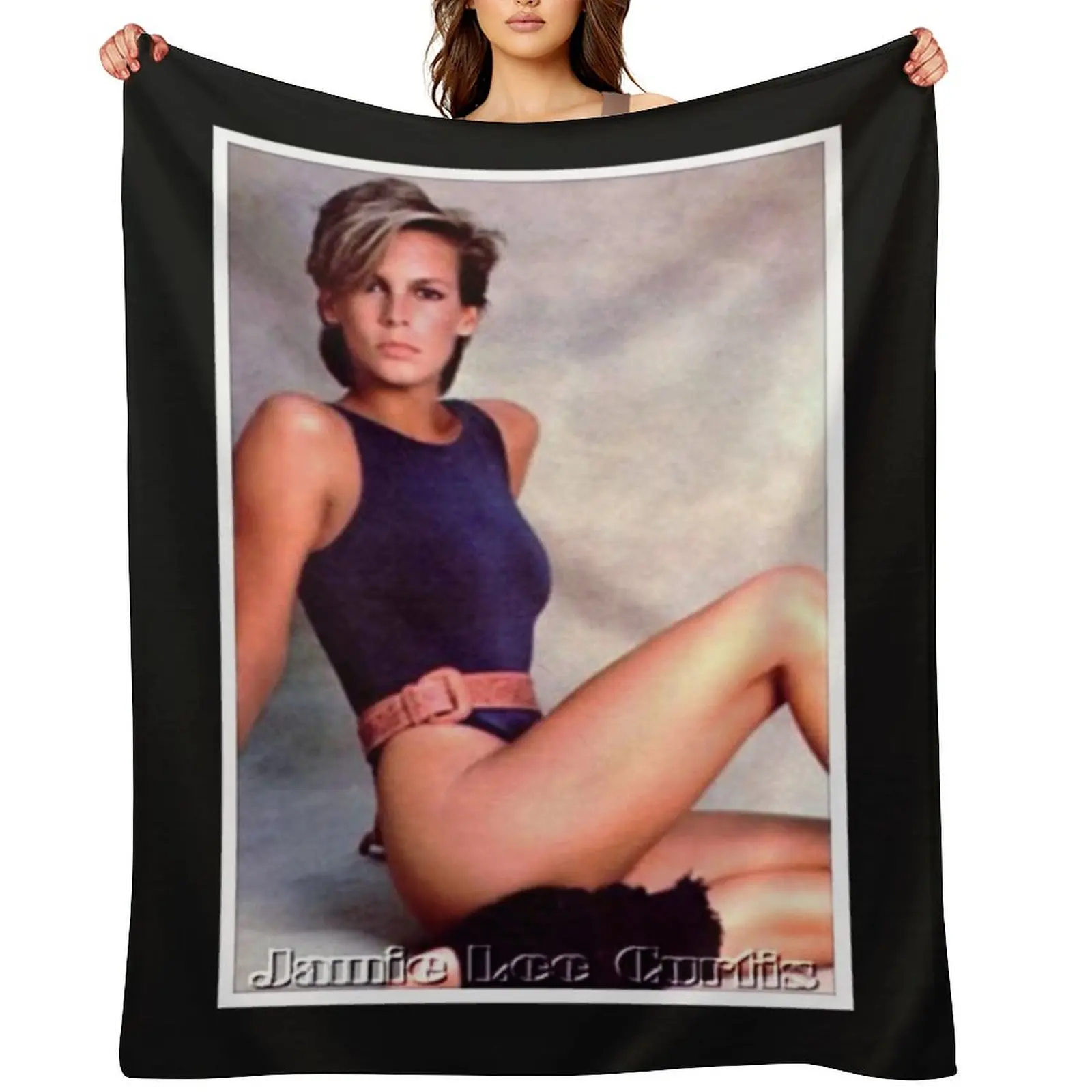 

Jamie Lee Curtis Throw Blanket wednesday Hair valentine gift ideas Soft Plush Plaid Blankets