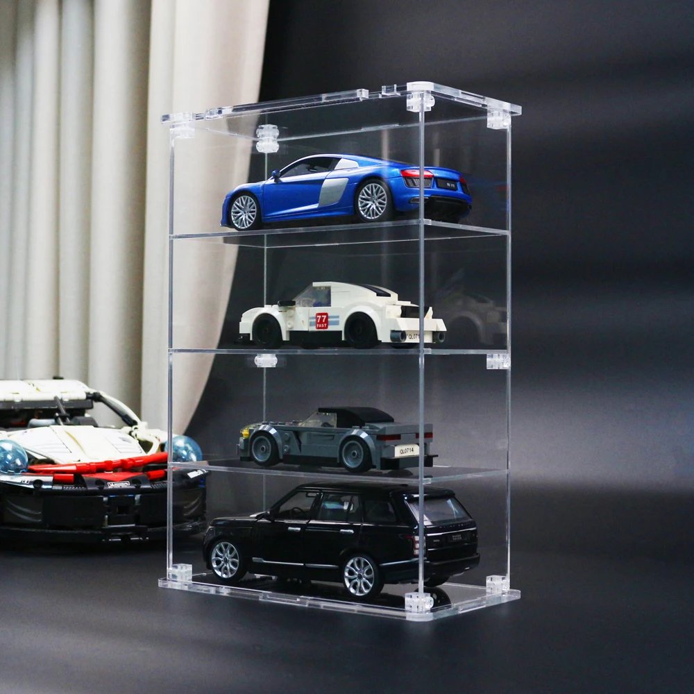 

Acrylic display box for 1:32 model car dustproof clear toy car storage box Building block racing car storage cabinet openable