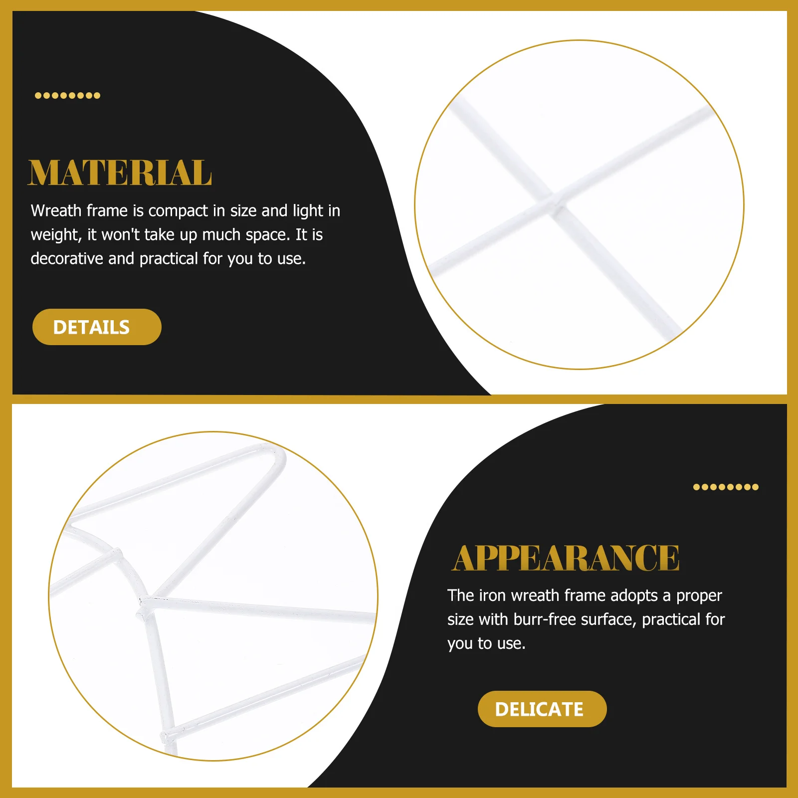 

Metal Wreath Frame Cane DIY Form Iron Solid Construction for Christmas Garland Floral Wreath Making Supplies Party