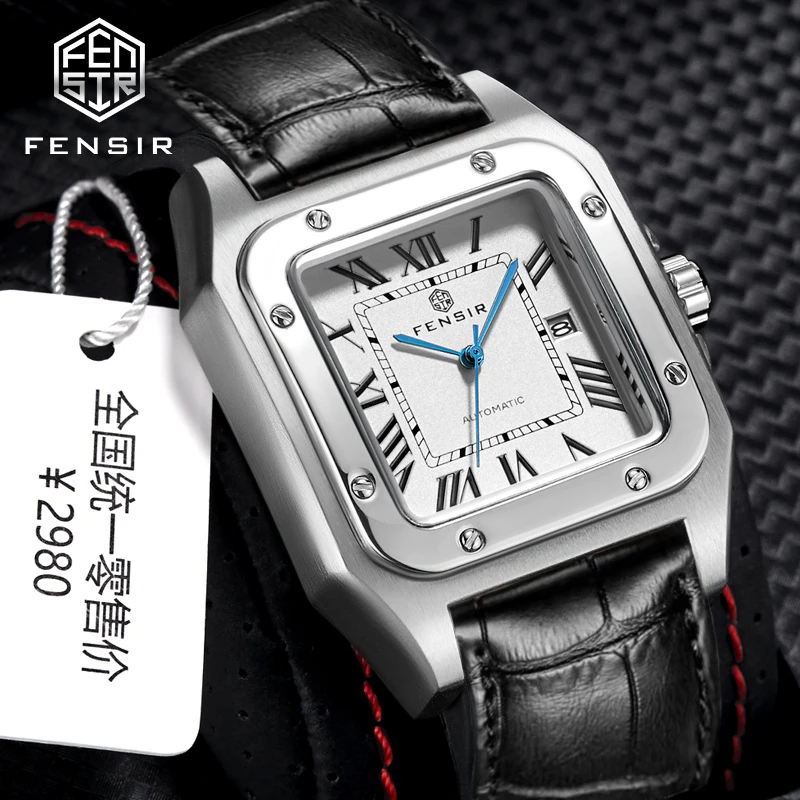 New Square Business Men's Watch in European, American, Japanese, and Korean Style, Party Gift Watch, Fashionable Casual Versatile Personality Quartz Watch for Young Men, Students, and Social Guys, the Best Gift for Him