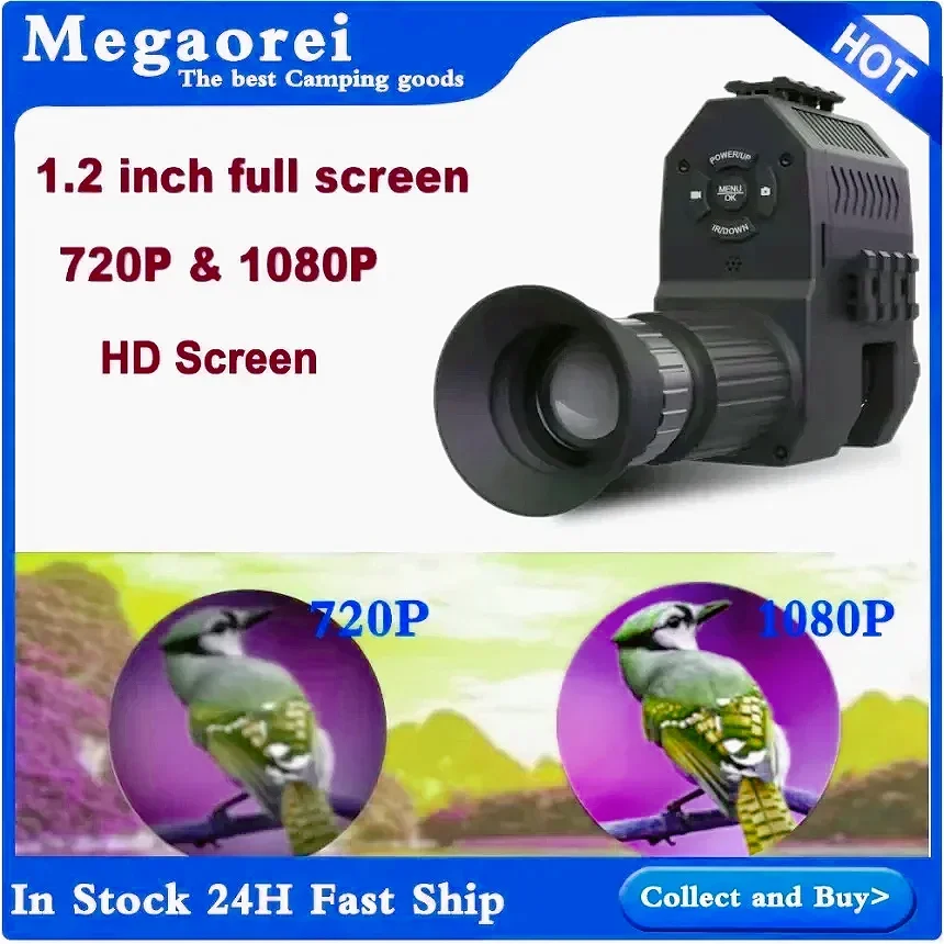 

New Night Vision Infared Rifle Scope Megaorei NK007 New Upgrad Laser HD 1080P X1-X4 Zoom Monocular Night Vision Riflescop