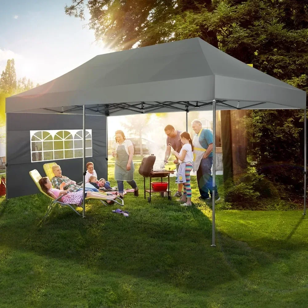 10x20 Pop up Heavy Duty Canopy Tent with 6 sidewalls Commercial Heavy Duty Tent