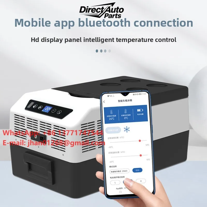 Dual Purpose Car Mounted 15L Refrigerator, 12V Compressor, Fast Cooling Camping Refrigerator