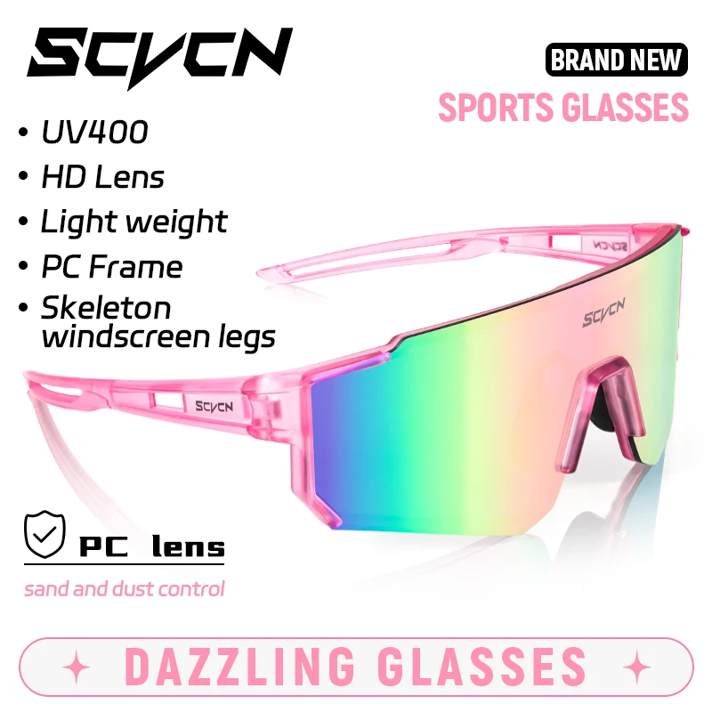 

Scvcn Sunglasses Cycling Glasses MTB Riding Driving UV400 Running Goggles Woman Bike Bicycle Baseball Eyewear Sports