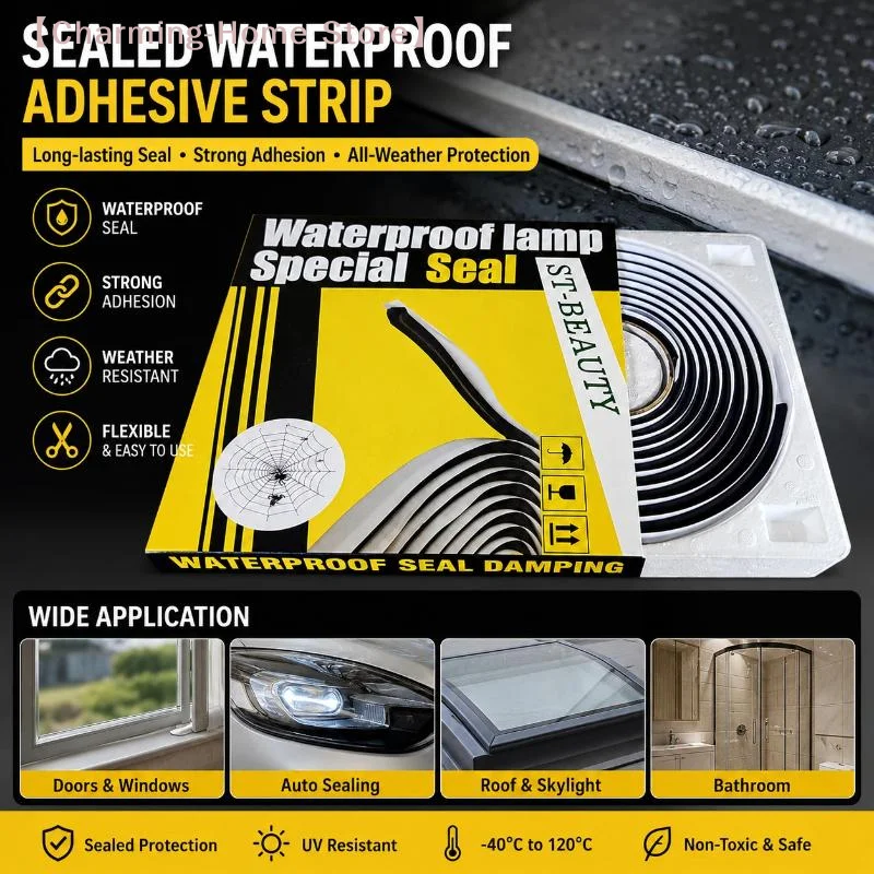 【M】Waterproof Sealing Strip With Strong Adhesion And  Resistant Perfect For Car Lamps Home Window Door Sealing