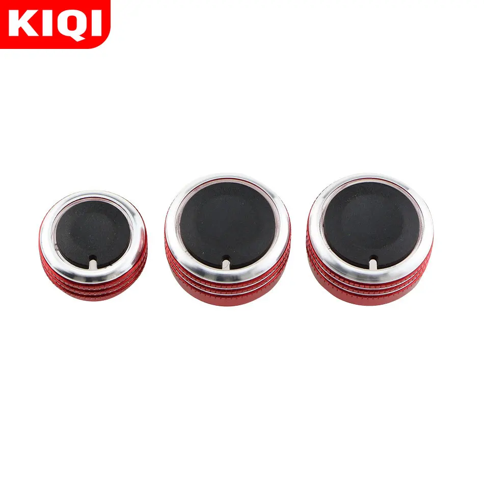KIQI سبائك الألومنيوم تكييف الهواء المقبض التيار المتناوب مقبض التحكم في الحرارة زر التبديل لنيسان تيدا NV200 ليفينا Geniss اكسسوارات