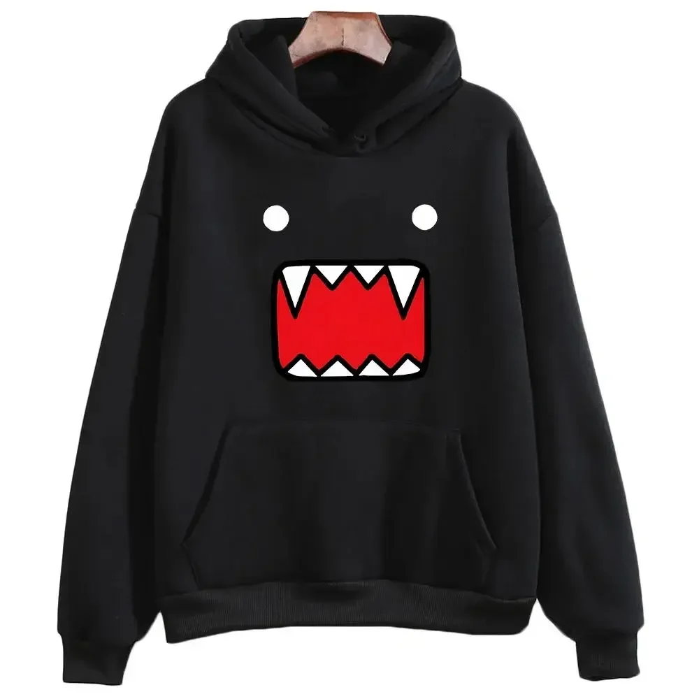 Hot Anime Domo Kun Printed Hooded Men Women Plus Size Hoodies High Quality Pullover Harajuku Unisex Aesthetic Sweatshirt Tops