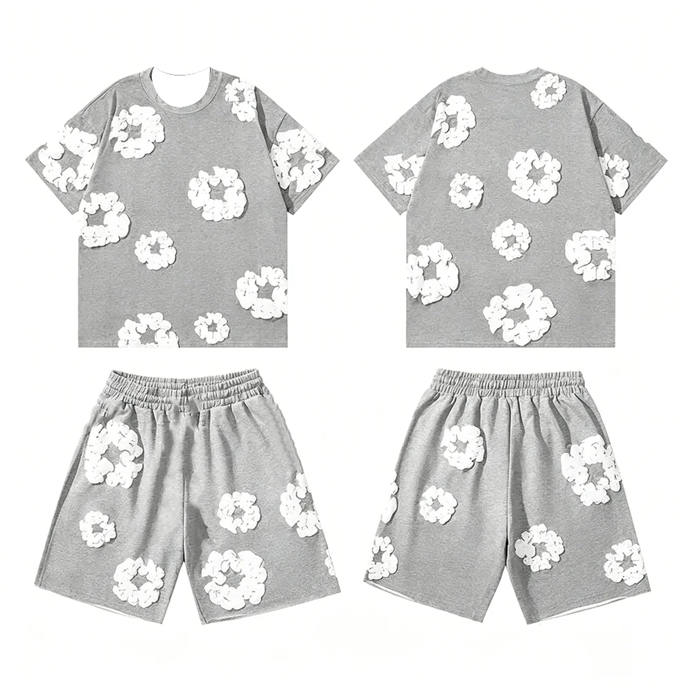 Sommer Hip-Hop Bedrucktes Kurzarm-Set Europäisch-Amerikanische Mode High Street Loose Sportswear Familien-Partnerlook für Kinder – Detail 3