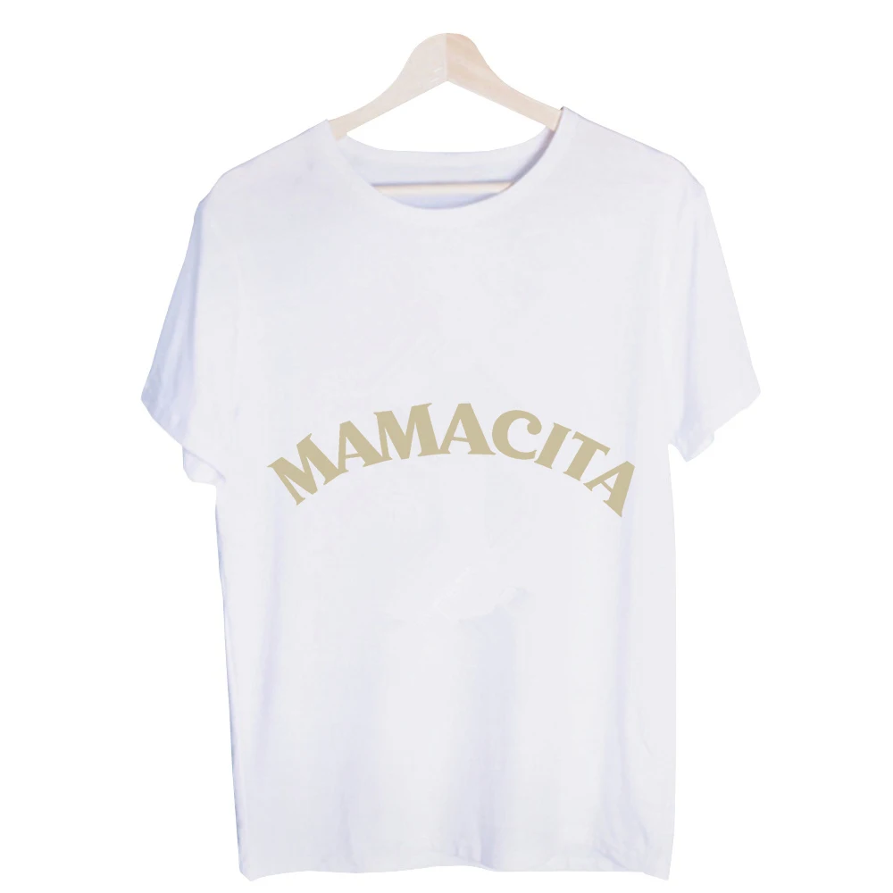 Women's Mamacita Letter Print Tee, Short Sleeve Crew Neck T-Shirt for Casual Daily Wear and Summer Outfits