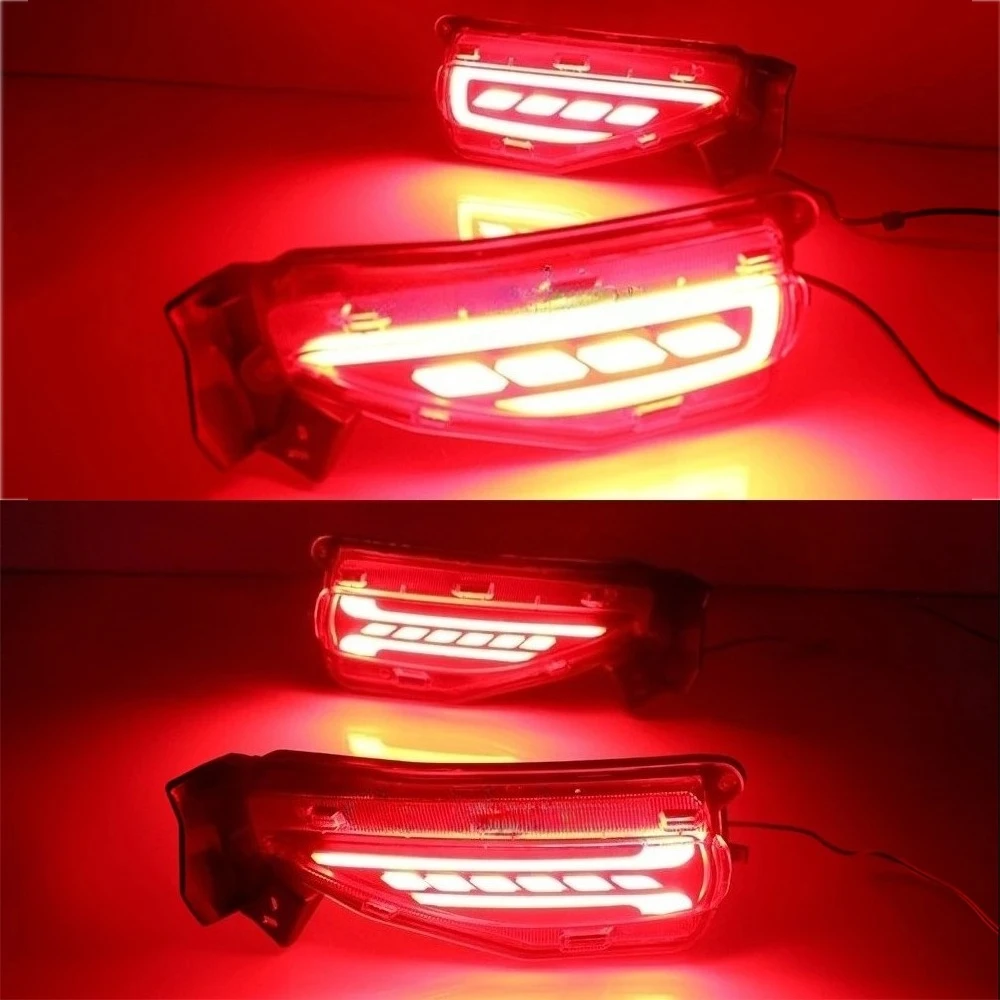 LED Reflector light For Toyota Fortuner SW4 2015 2016 2017 2018 2019 2020 Rear Bumper Fog Lamp Brake Turn Signal Light