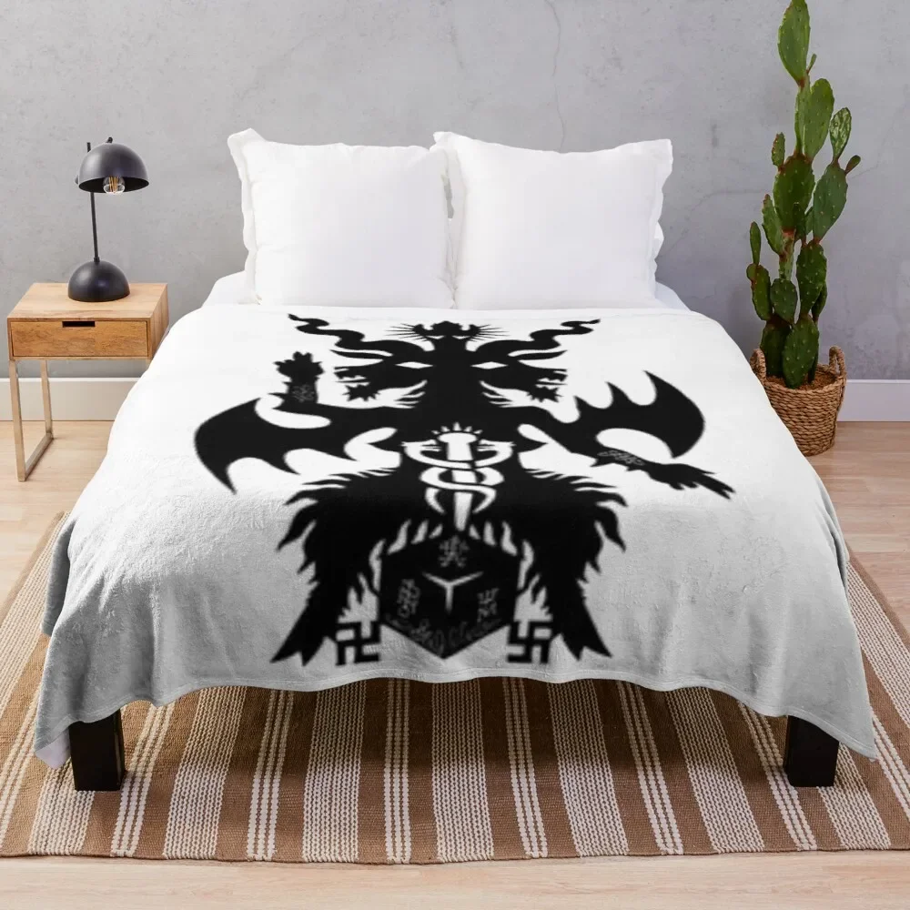 Baphomet coperta da tiro, morbida soffice coperta in pile Sherpa Premium adatta per divano sedia letto ufficio viaggiare campeggio regalo regina