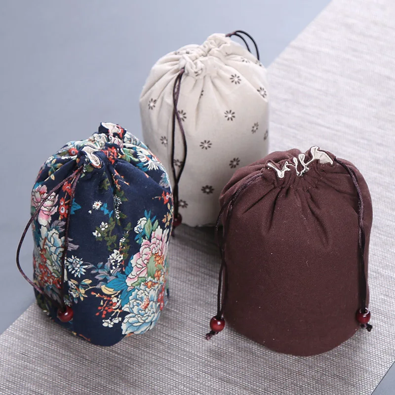 Portable Cotton And Linen Teaware Storage Bag Tea Set Cloth Bag Teapot Storage Bag Creative Travel Tea Bag Tea Accessories LC653