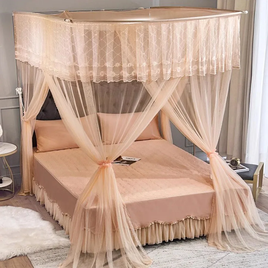 Foldable Mosquito Net Bed Stand Princess King Lightweight Mosquito Net Protector French Door Easy Mount Mosquiteros Home Decor