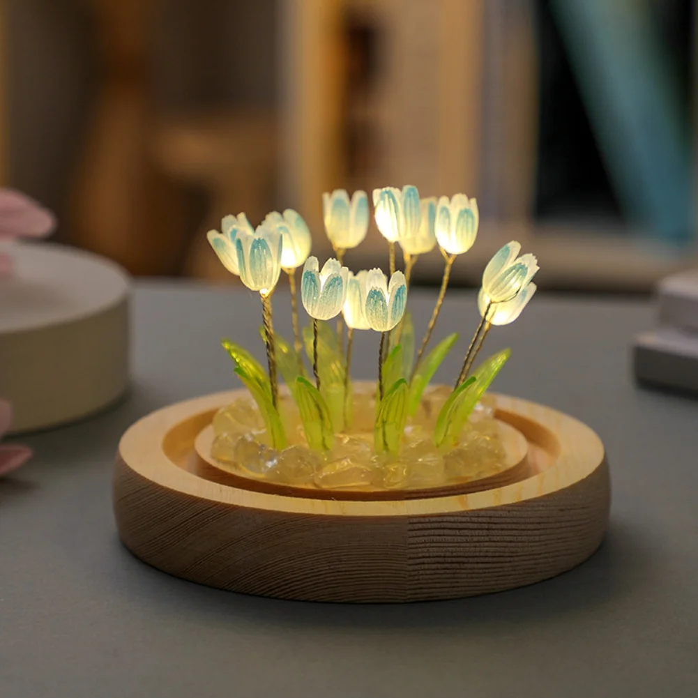 Soft Light Tulip Lamp Artificial Plant Romantic Lighting Tulip Night Light Exquisite Craftsmanship Multi-functional Usage