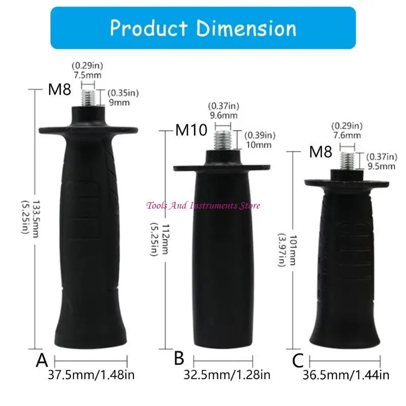 Wear Resistant Angles Grinder Handle Grip with Ergonomic Designing Suitable for Polishing Job Professional and Hobbyists C7AC