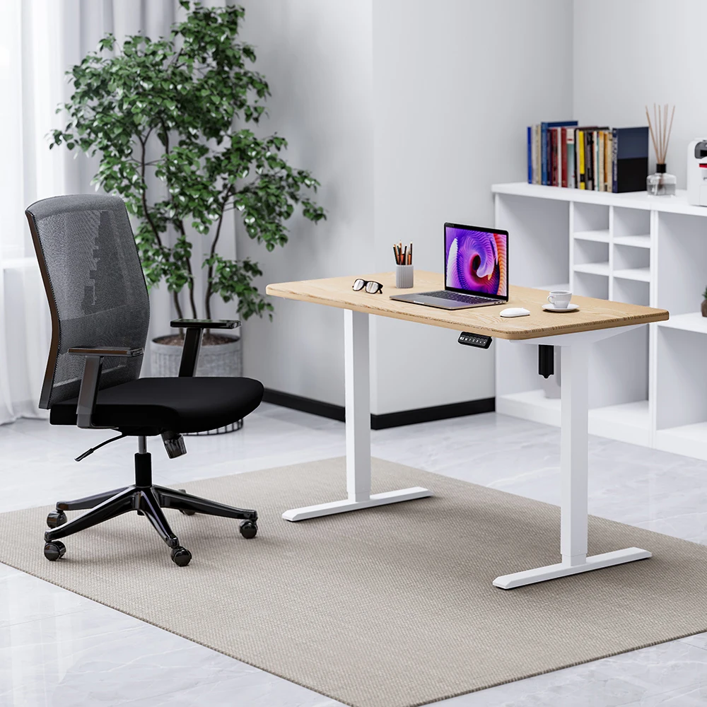 Modern  Office Home Sit-Stand Height Adjustable Electric Tables Sit Standing Computer Single Motor Desk Frame