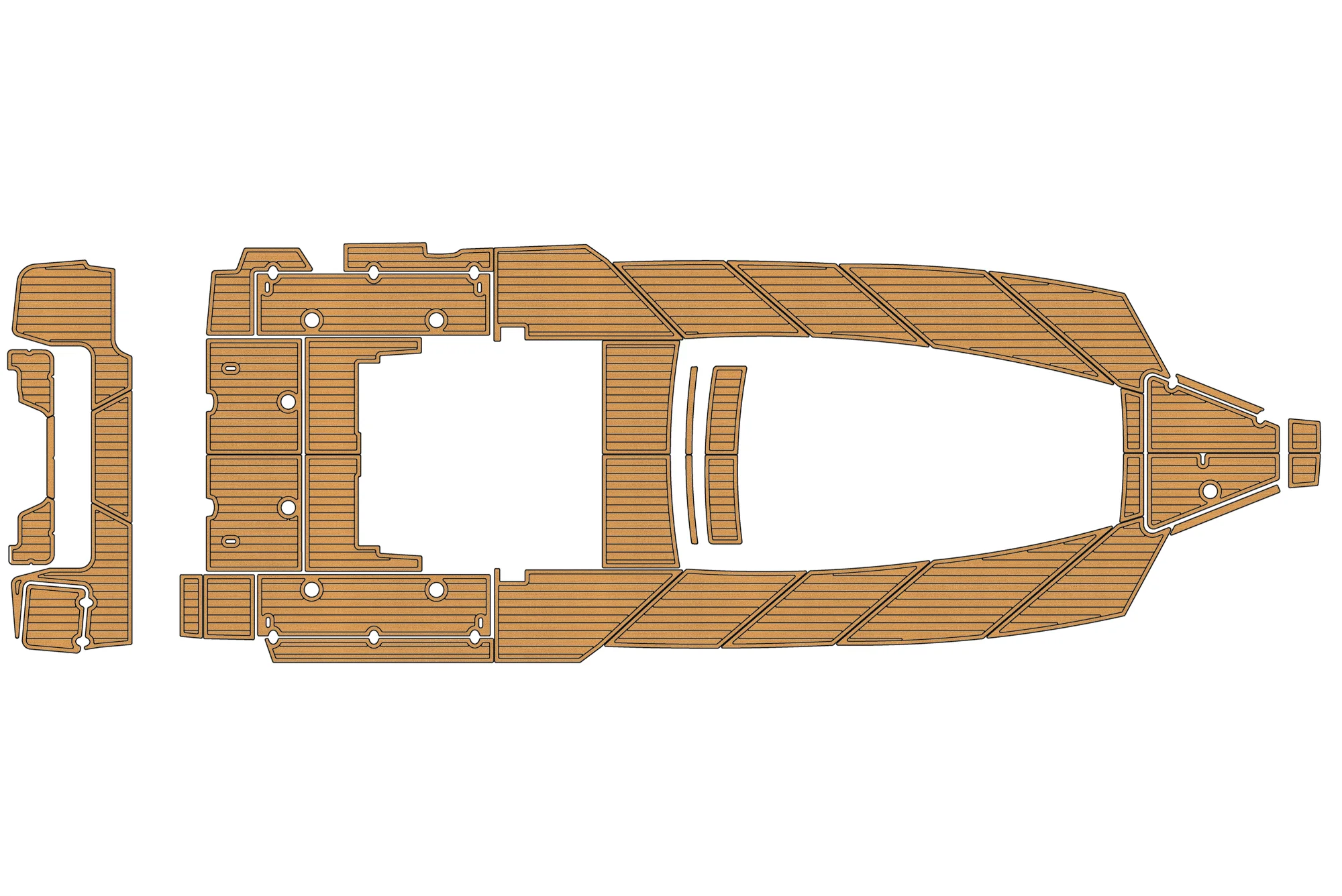 2022 Blackfin  332 CC Cockpit swimming platform  bow 6mm EVA TEAK FLOOR Non-slip mat