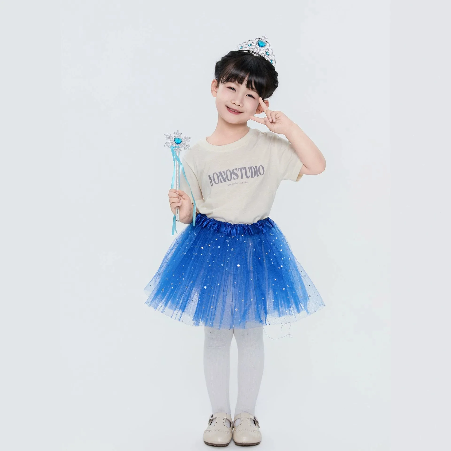 Girl Skirt Elastic Ballet Dancewear Tutus Mini Skirt Birthday Party Dance 3 Layer Tulle Tutu Skirt for Kids Princess 2-8Y Girls