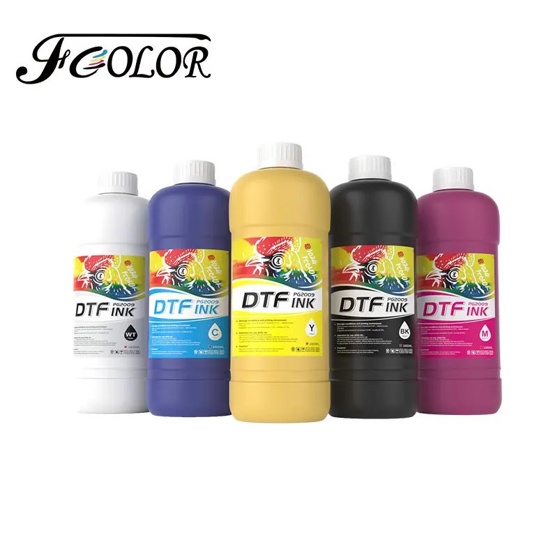 FCOLOR 1000ML*6 PG2009 DTF Ink Direct Transfer Film Heat Transfer Ink For Epson I3200 XP600 L1800 1390 L8050 DX5 DTF Printer