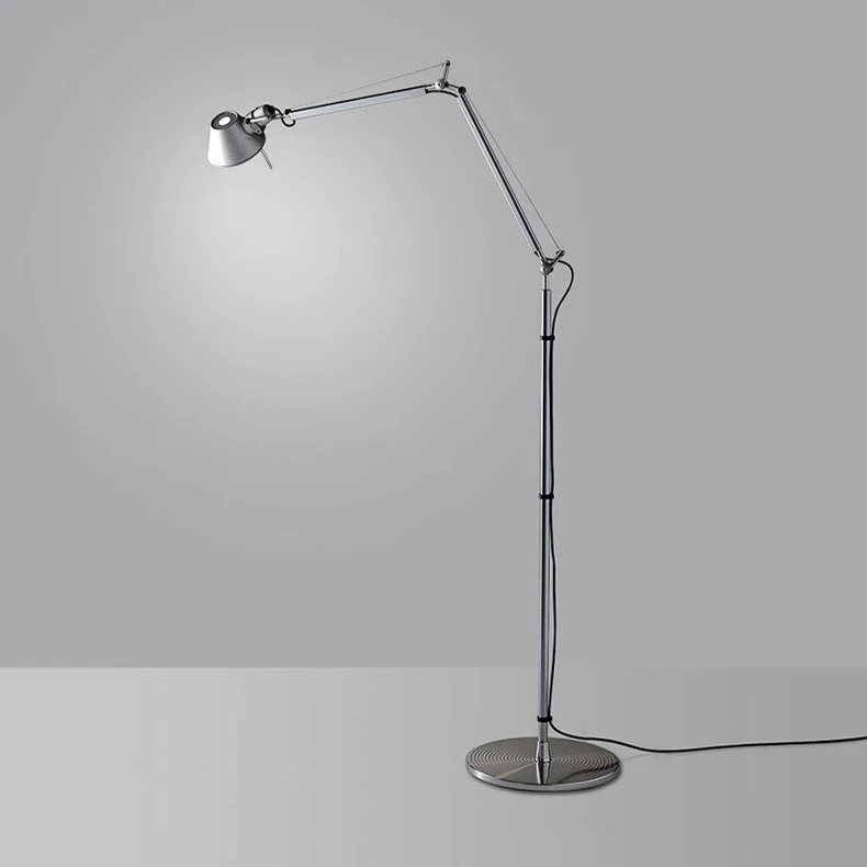 Silver Black Aluminum Floor Lamp E27 Bulb EU AU US Plug