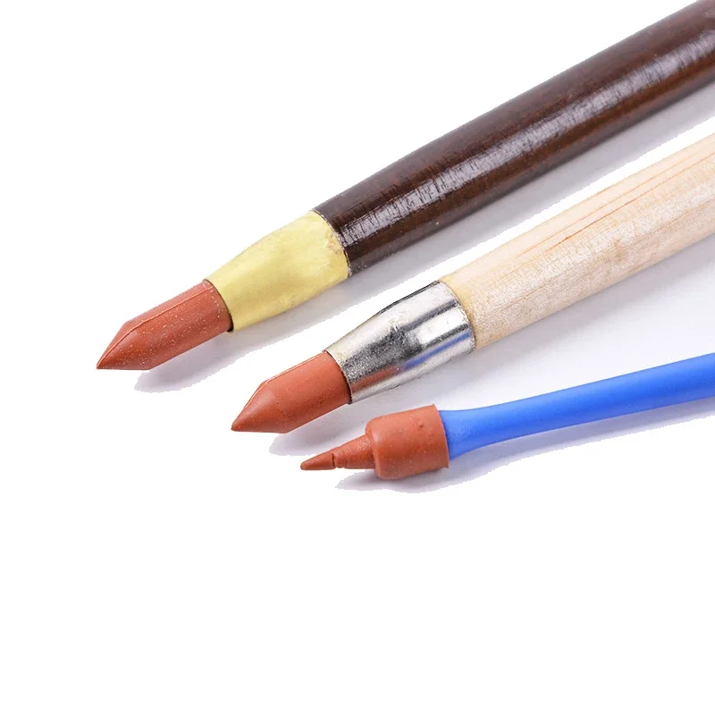 

Three-piece sculpture ceramic Student art Remove to fingerprint tools Double-head do rubber pen hand to do clay tools