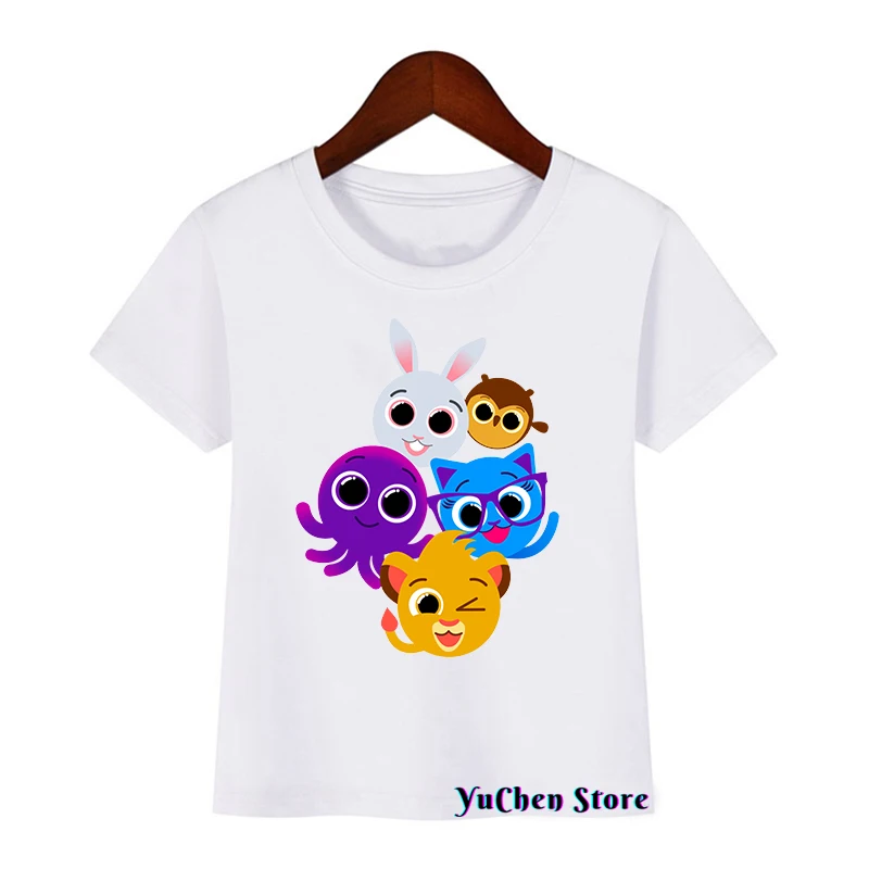 Funny Kids Clothes Tshirt Music Cartoon Print T-Shirt For Boys Fashion Girls T Shirt Cute Boys Girls Universal Clothes