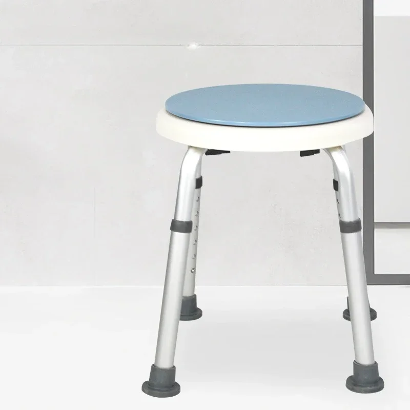 Aluminum Alloy Rotatable Bath Chair Bathroom Stool for The Elderly Adjustable Bath Stool Thickened Non-slip Shower Chair