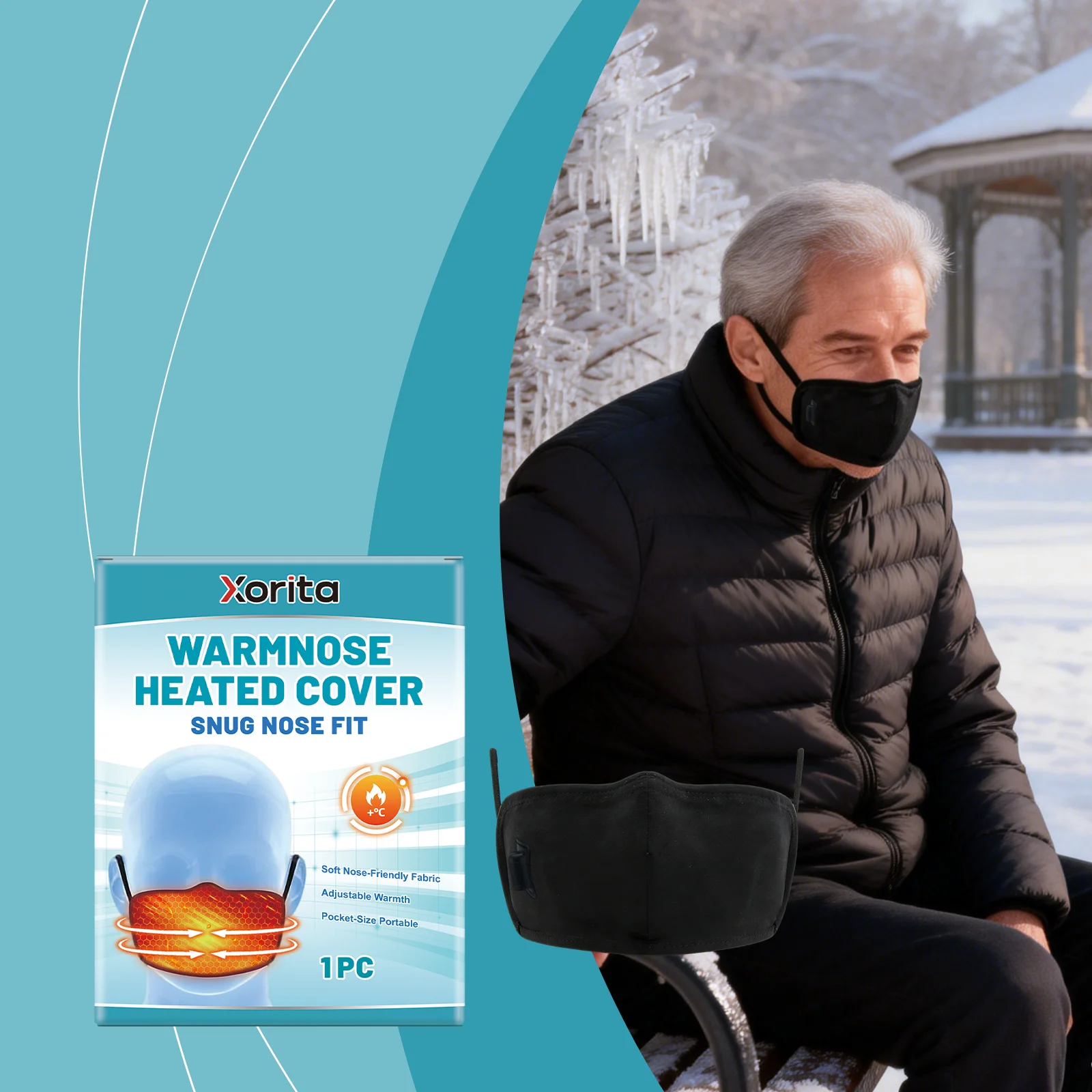 Nose warm heating cover gentle care for the nose to relieve nasal congestion, suitable for daily warm care for commuting to work