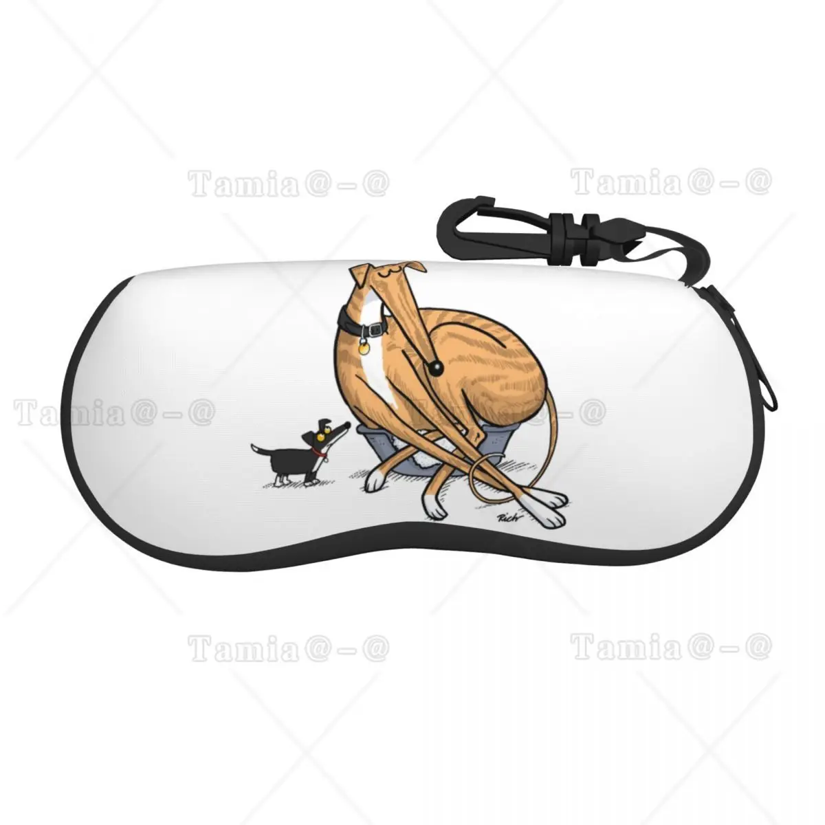 

Custom Whippet Sihthound Dog Glasses Case Portable Greyhound Shell Eyeglasses Case Sunglasses Box