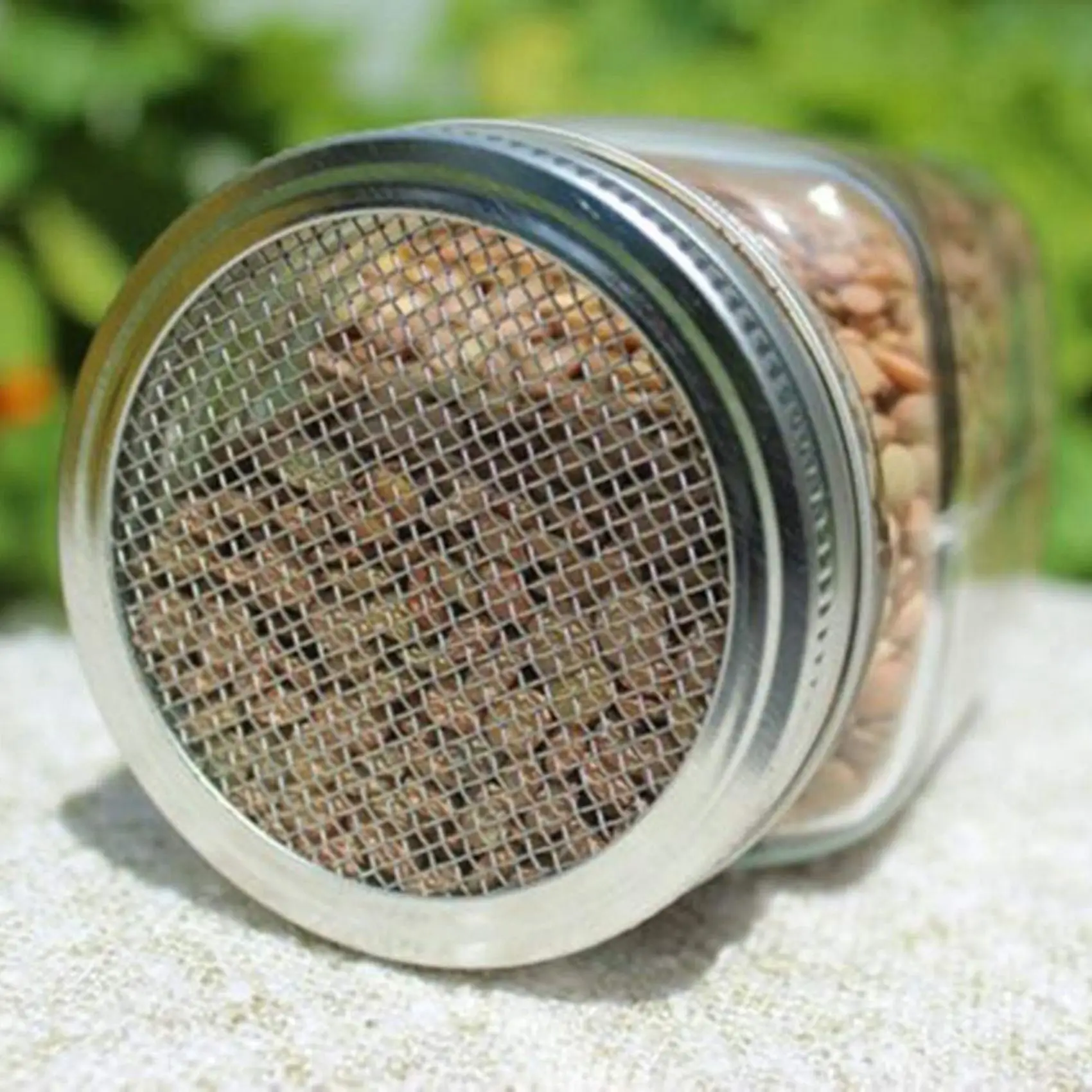 9x Stainless Steel Sprouting Jar Lid Kit for Superb Ventilation Fit for Wide Mouth Mason Jars Canning Jars