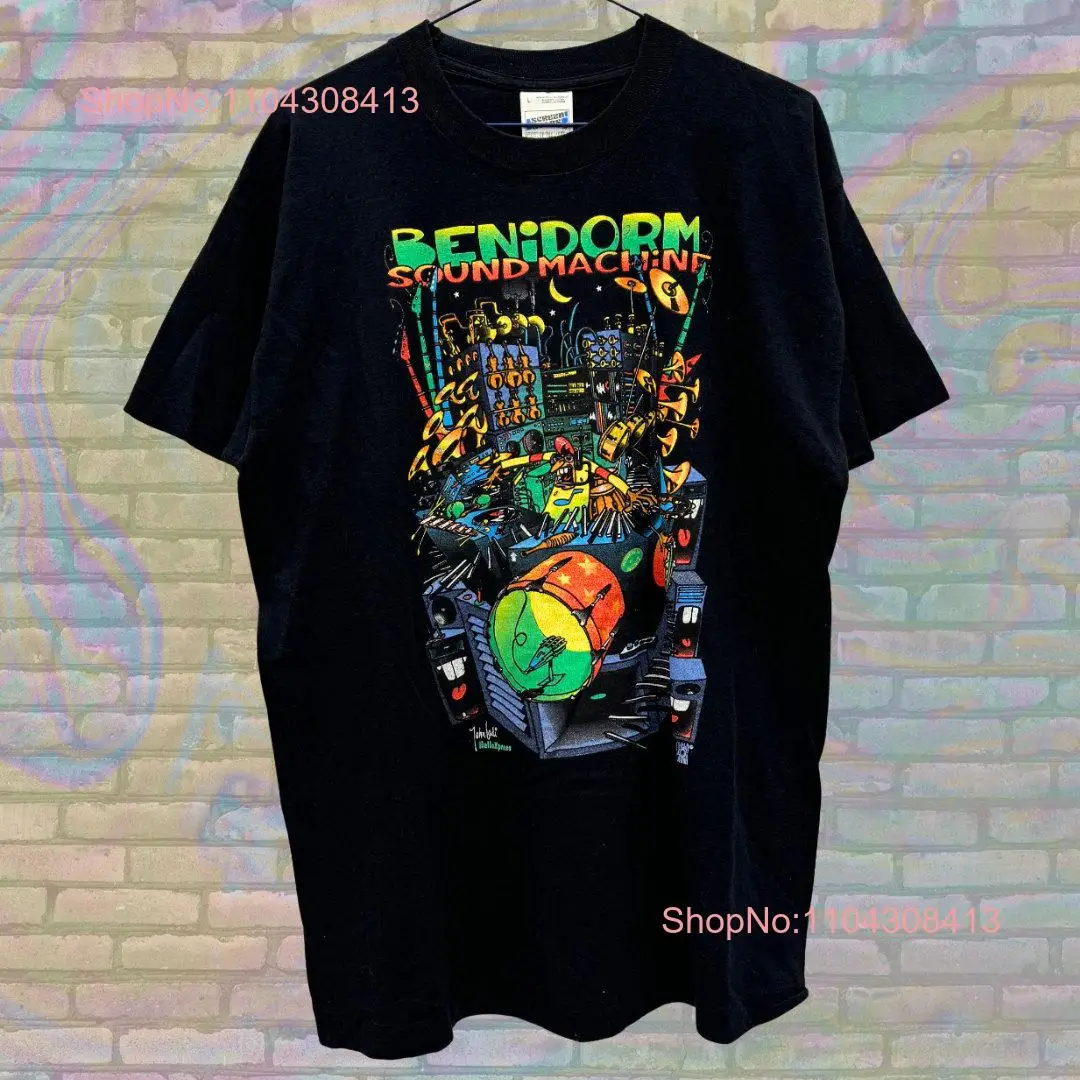 Benidorm Festival Sound Machine T Shirt Large 90s Vintage Music Outdoor long or short sleeves