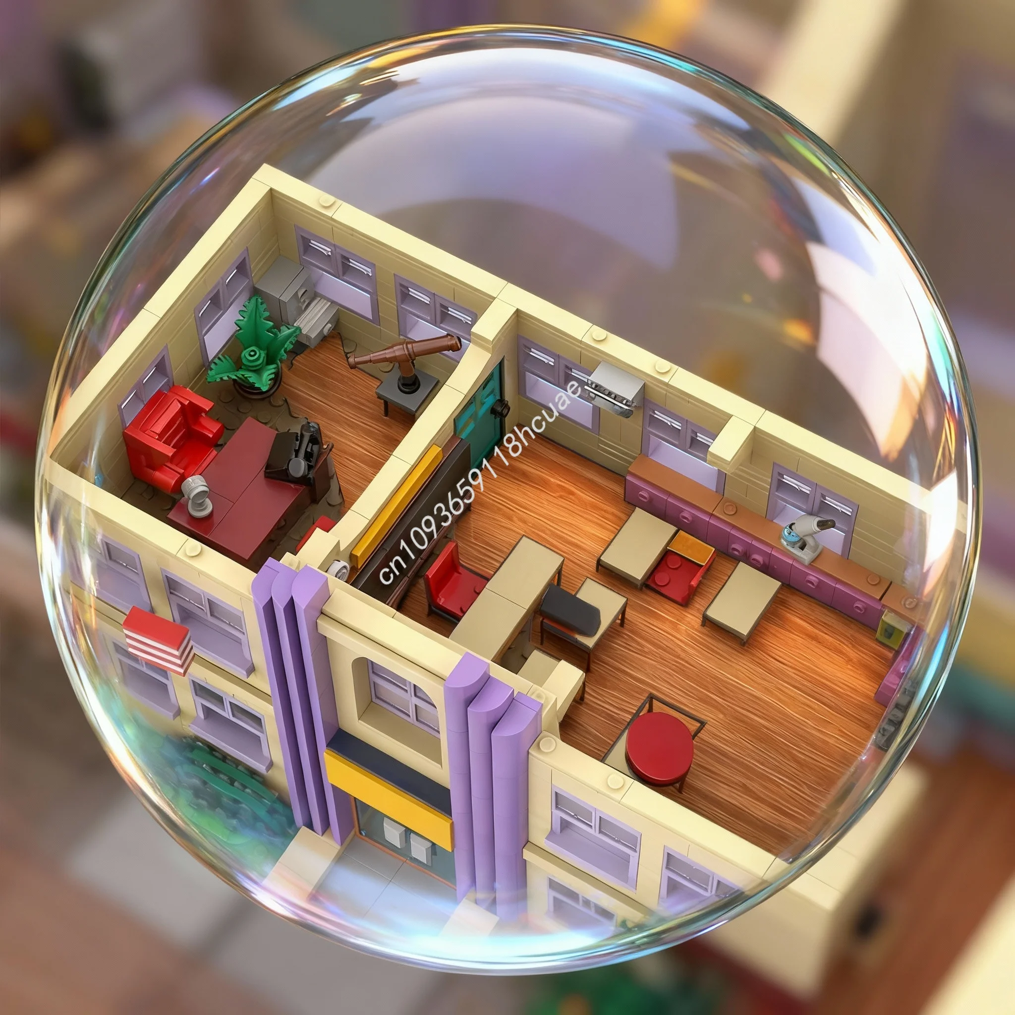 2733 elementy MOC Modularny Model Uliczny Springfield Klocki Konstrukcyjne Architektura Zabawki do Składania DIY Kreatywne Pomysły na Prezenty Świąteczne