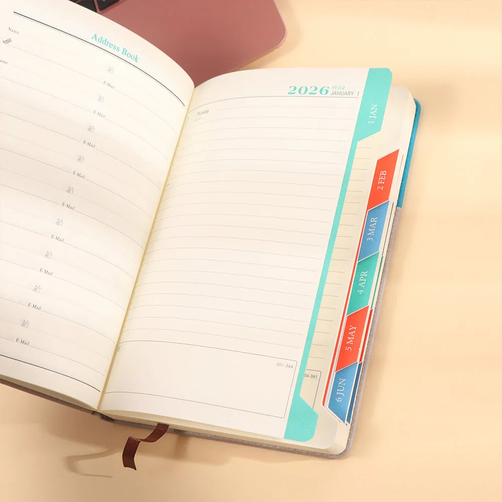 

365 дней 2026 Планировщик расписания Блокнот Эффективность Английский список дел Блокнот Самодисциплина Износостойкий