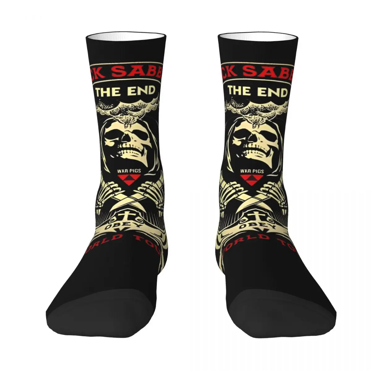 Men Women Black Rock S-Sabbath Outfits Socks Music Band Non-slip Socks Fashion For Casual Wear